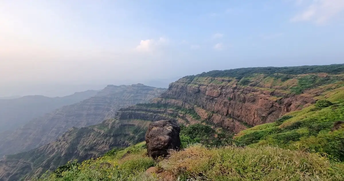 Dense forested cliffs and hills showing a biodiversity-rich mountain ecosystem in India